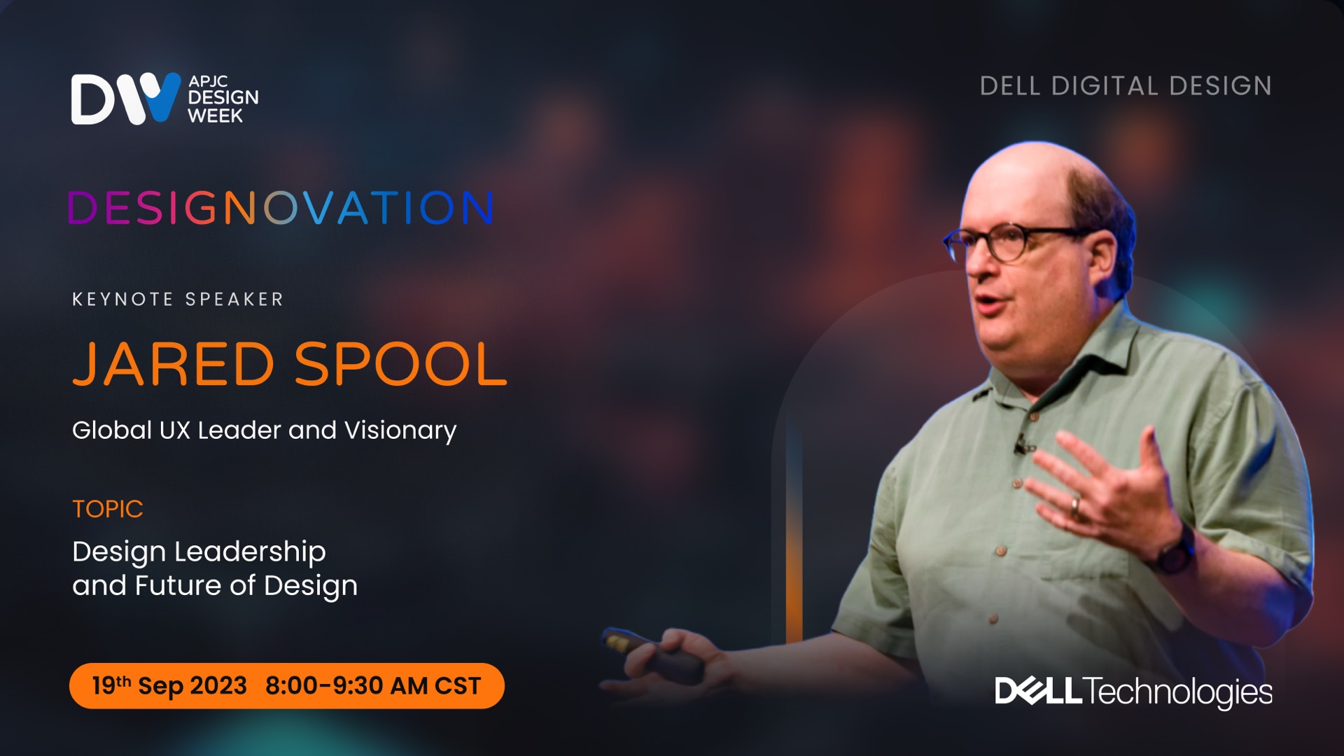 APJC Design Week Designovation keynote poster featuring speaker Jared Spool